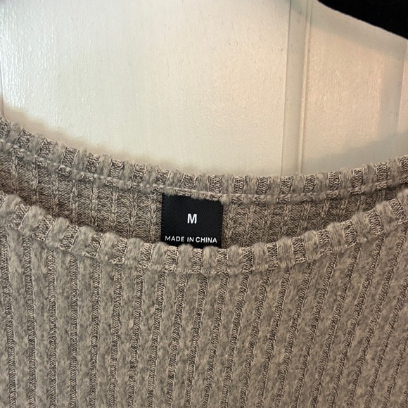 SHEIN Long Sleeve Knotted Dress in Taupe - Picture 6 of 7